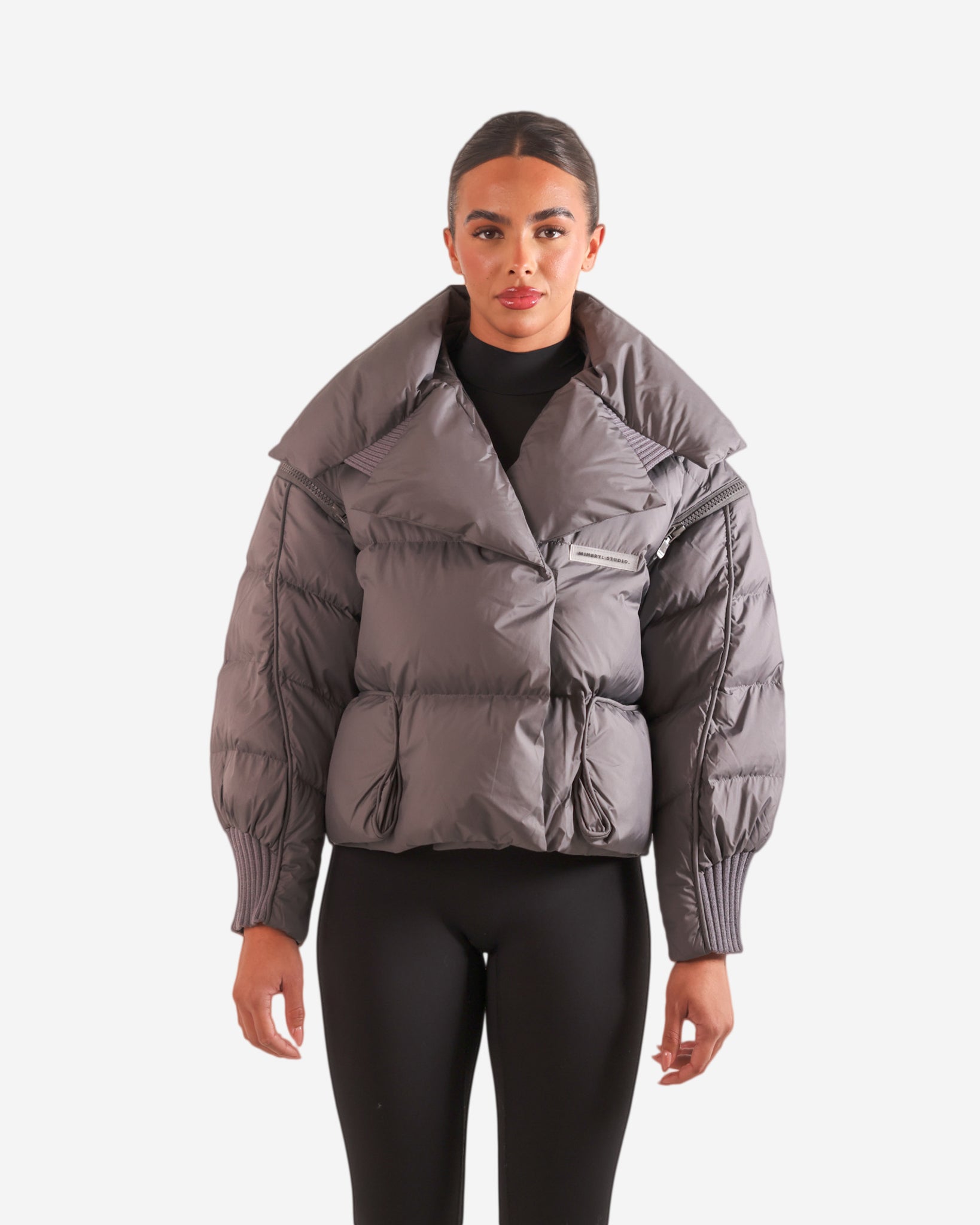 Collar Puffer - Grey
