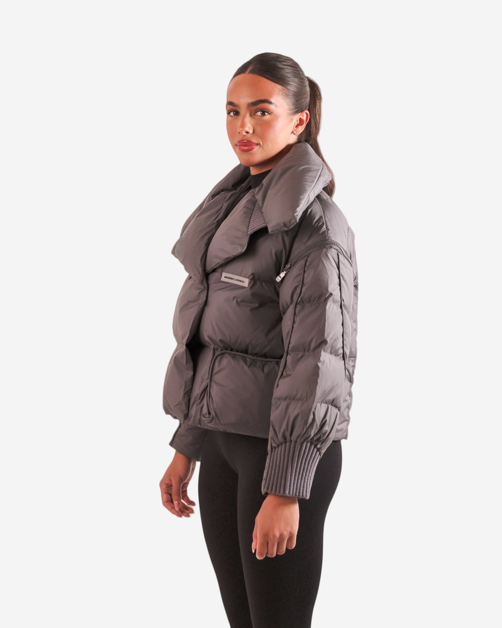 Collar Puffer - Grey