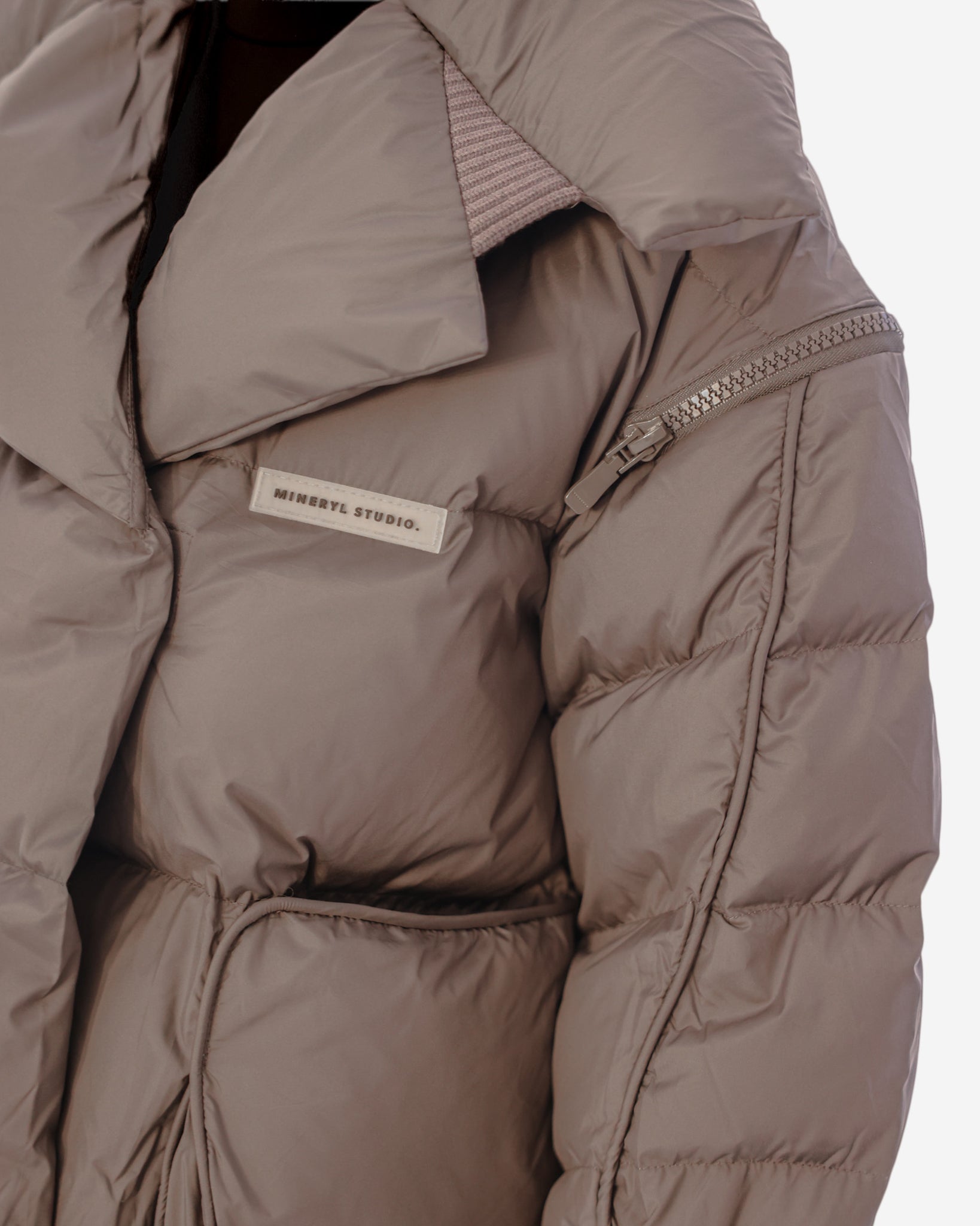 Collar Puffer - Grey