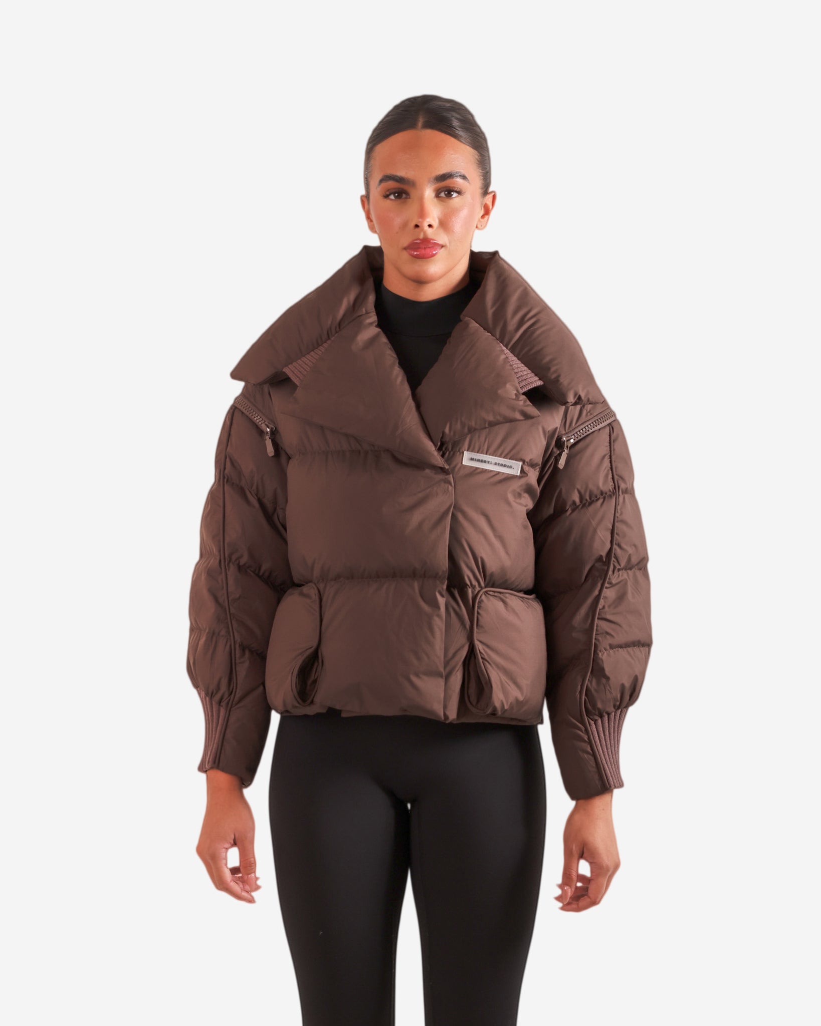 Collar Puffer - Brown