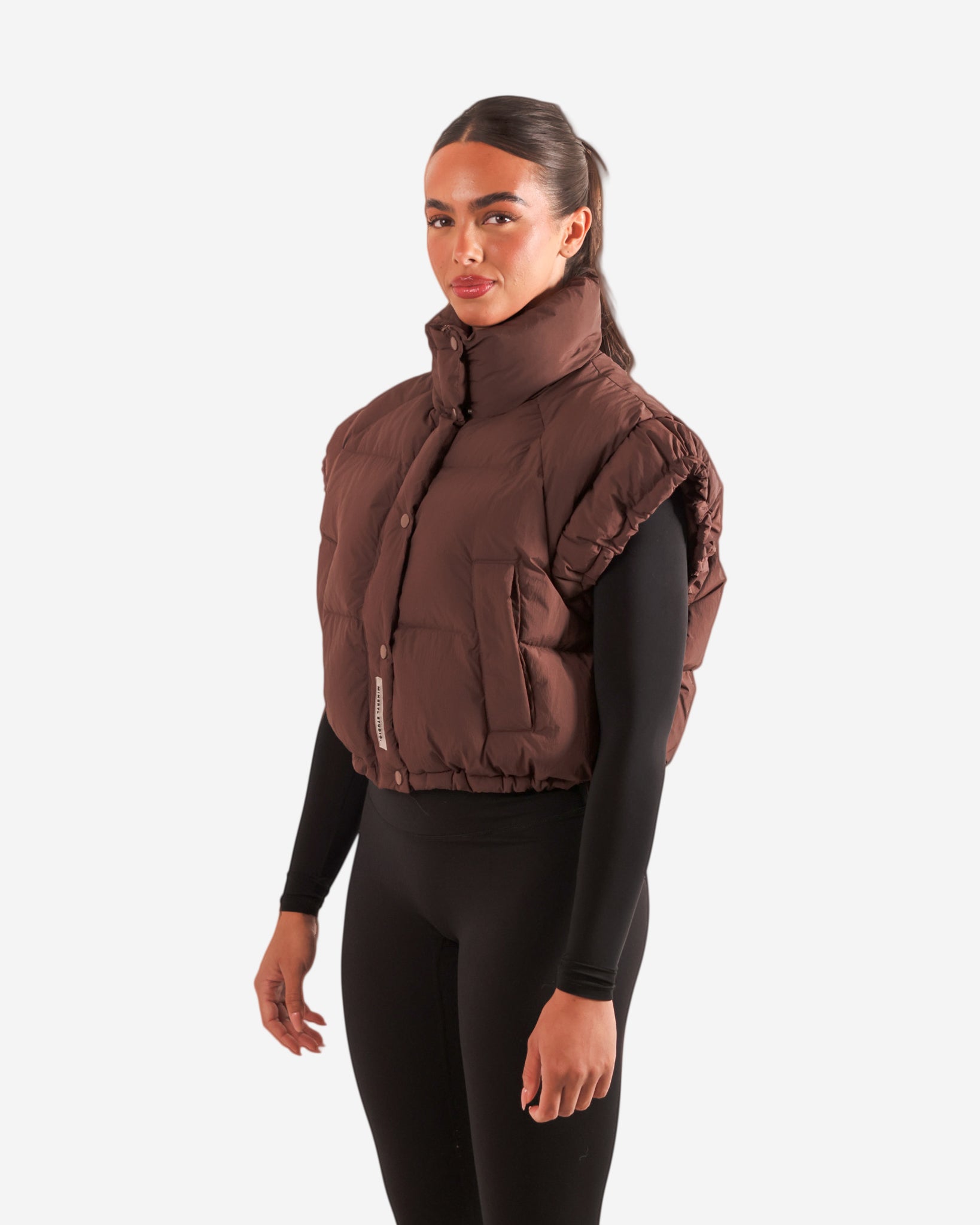 Shoulder Gilet - Brown